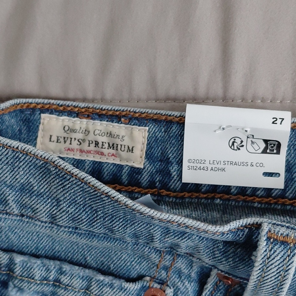 Levi's 501 Mid Thigh High Rise Shorts Odeon Sz 27 NWT - Picture 6 of 11